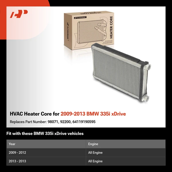 HVAC Heater Core for 2009-2013 BMW 335i xDrive