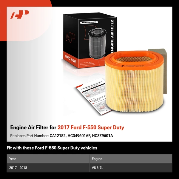 Engine Air Filter for 2017 Ford F-550 Super Duty