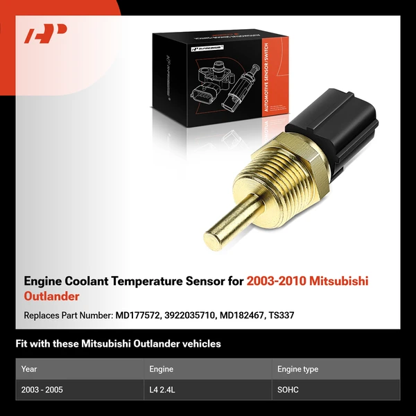 Engine Coolant Temperature Sensor for 2003-2010 Mitsubishi Outlander