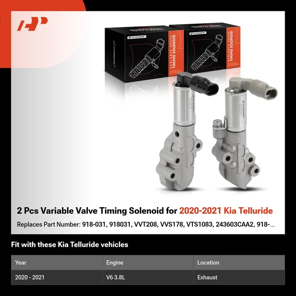 2 Pcs Variable Valve Timing Solenoid for 2020-2021 Kia Telluride