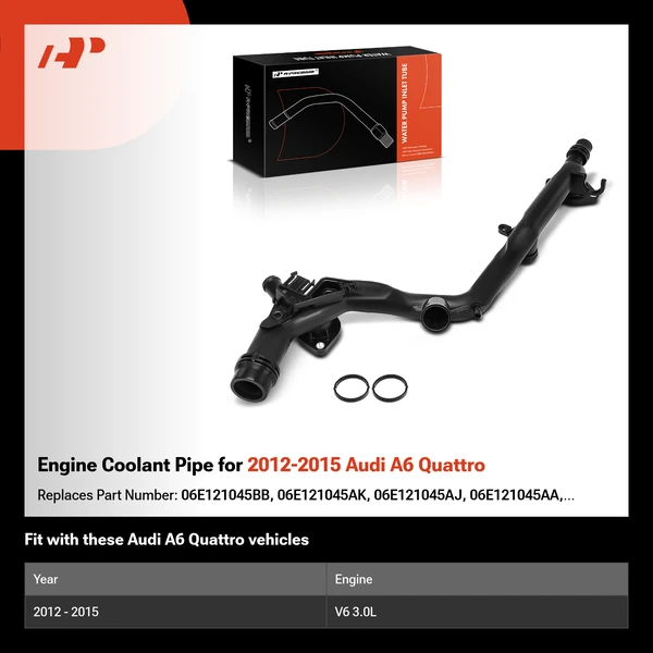 Engine Coolant Pipe for 2012-2015 Audi A6 Quattro