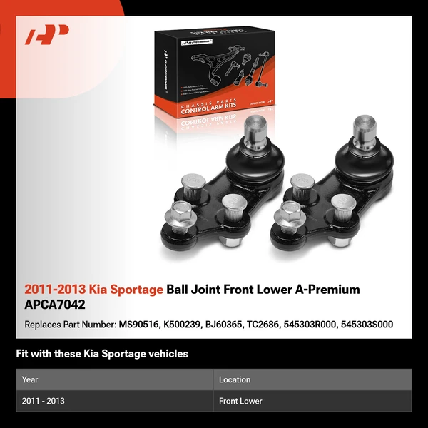 2011-2013 Kia Sportage Ball Joint Front Lower A-Premium APCA7042