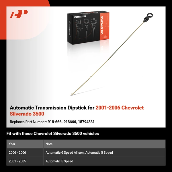 Automatic Transmission Dipstick for 2001-2006 Chevrolet Silverado 3500