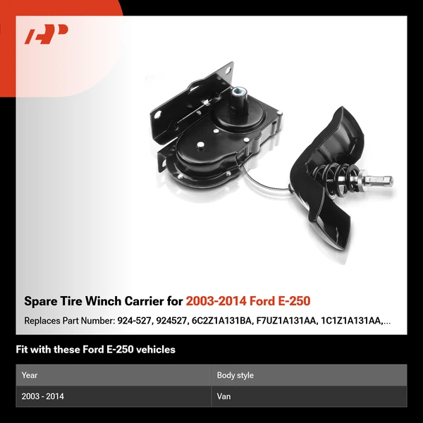 Spare Tire Winch Carrier for 2003-2014 Ford E-250