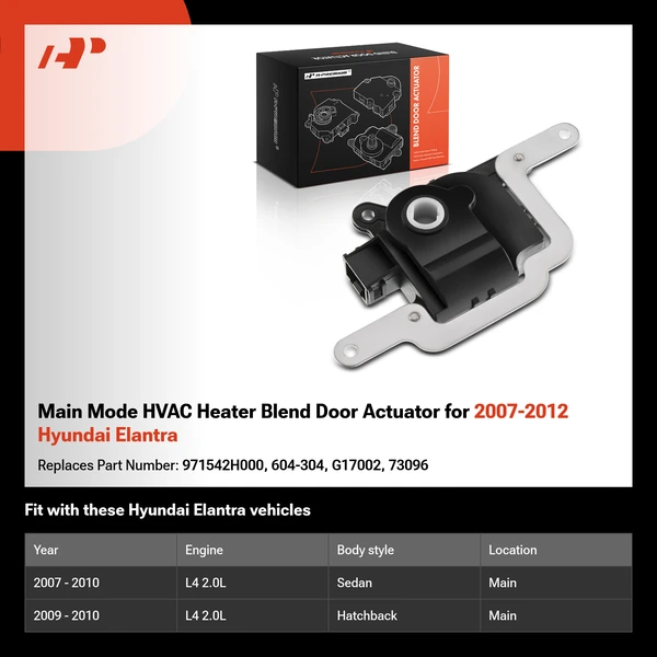 Main Mode HVAC Heater Blend Door Actuator for 2007-2012 Hyundai Elantra