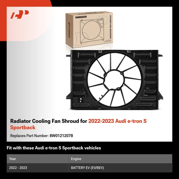 Radiator Cooling Fan Shroud for 2022-2023 Audi e-tron S Sportback