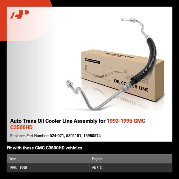 Auto Trans Oil Cooler Line Assembly for 1993-1995 GMC C3500HD