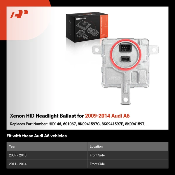Xenon HID Headlight Ballast for 2009-2014 Audi A6