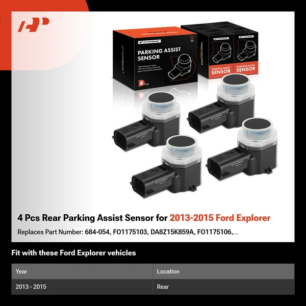 4 Pcs Rear Parking Assist Sensor for 2013-2015 Ford Explorer