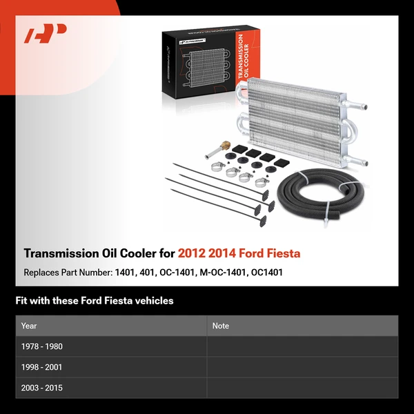 Transmission Oil Cooler for 2012 2014 Ford Fiesta