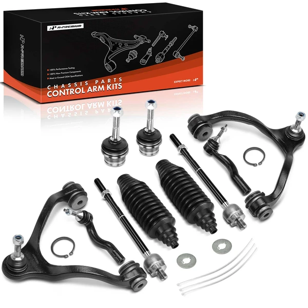 A Set of 10 Control Arm Ball Joint and Tie Rod End Kit Front Side A-Premium APCA3979