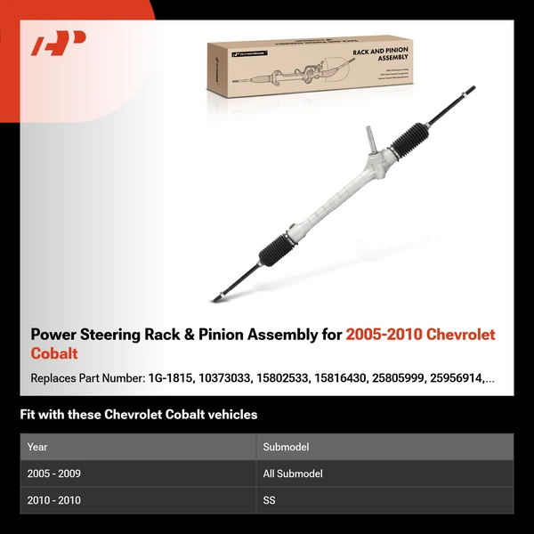 Power Steering Rack & Pinion Assembly for 2005-2010 Chevrolet Cobalt