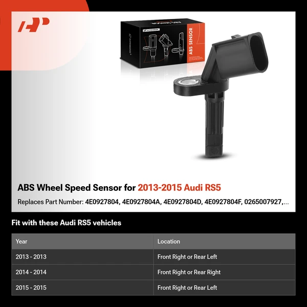 ABS Wheel Speed Sensor for 2013-2015 Audi RS5