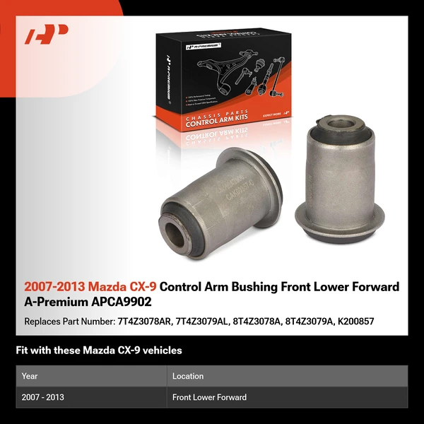 2007-2013 Mazda CX-9 Control Arm Bushing Front Lower Forward A-Premium APCA9902