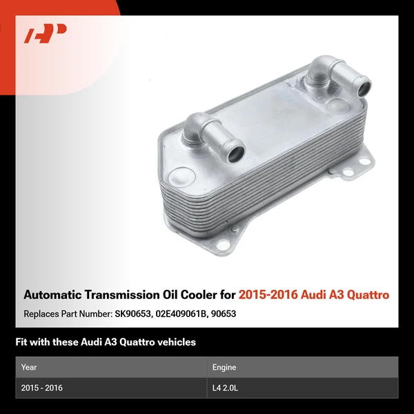 Automatic Transmission Oil Cooler for 2015-2016 Audi A3 Quattro