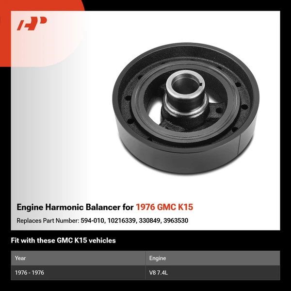 Engine Harmonic Balancer for 1976 GMC K15