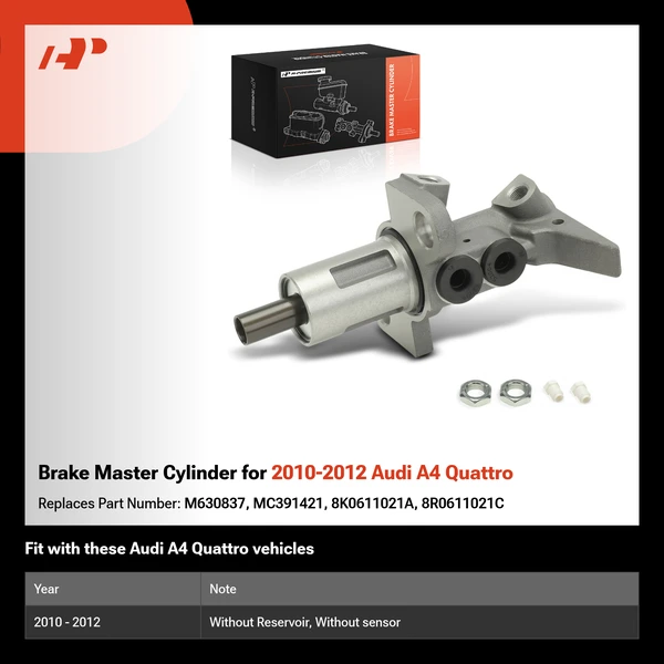 Brake Master Cylinder for 2010-2012 Audi A4 Quattro