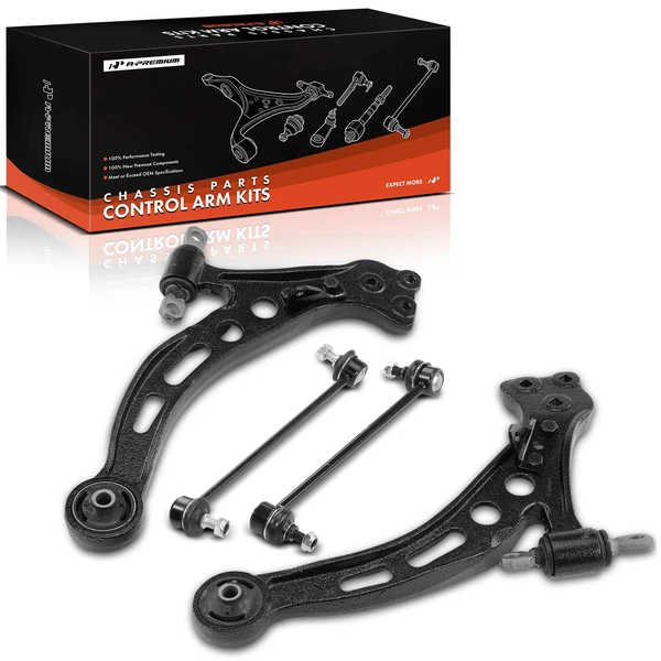 A Set of 4 Control Arm and Sway Bar Link Kit Front Side A-Premium APCA3881