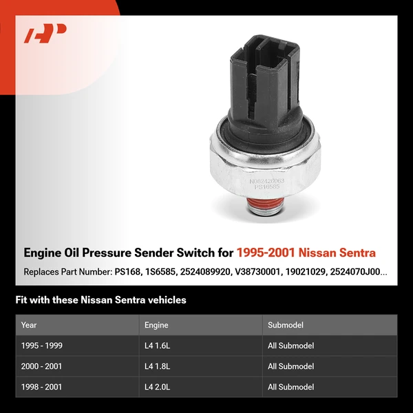 Engine Oil Pressure Sender Switch for 1995-2001 Nissan Sentra