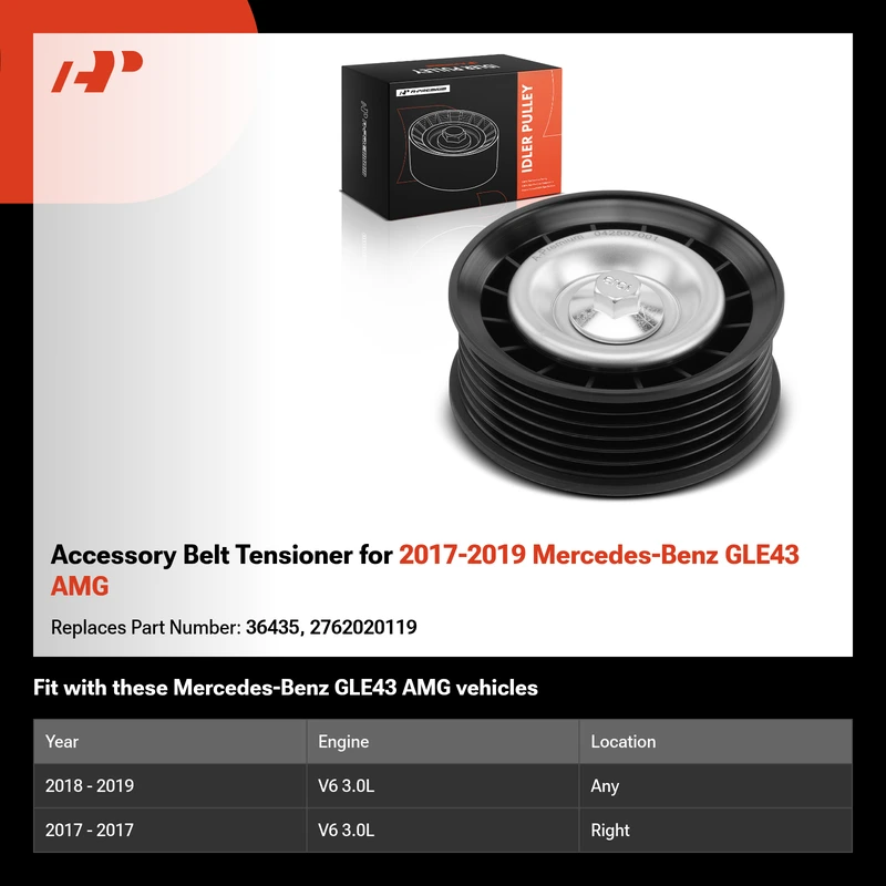 Accessory Belt Tensioner for 2017-2019 Mercedes-Benz GLE43 AMG