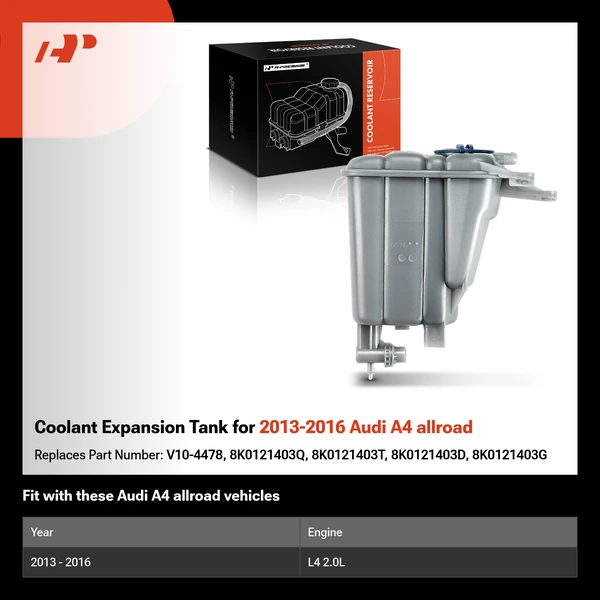 Coolant Expansion Tank for 2013-2016 Audi A4 allroad