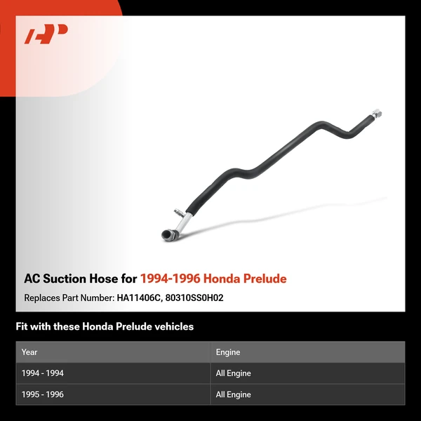 AC Suction Hose for 1994-1996 Honda Prelude