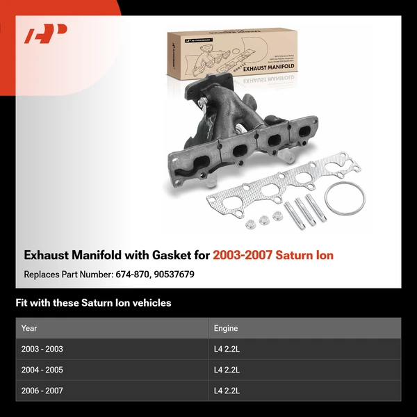 Exhaust Manifold with Gasket for 2003-2007 Saturn Ion