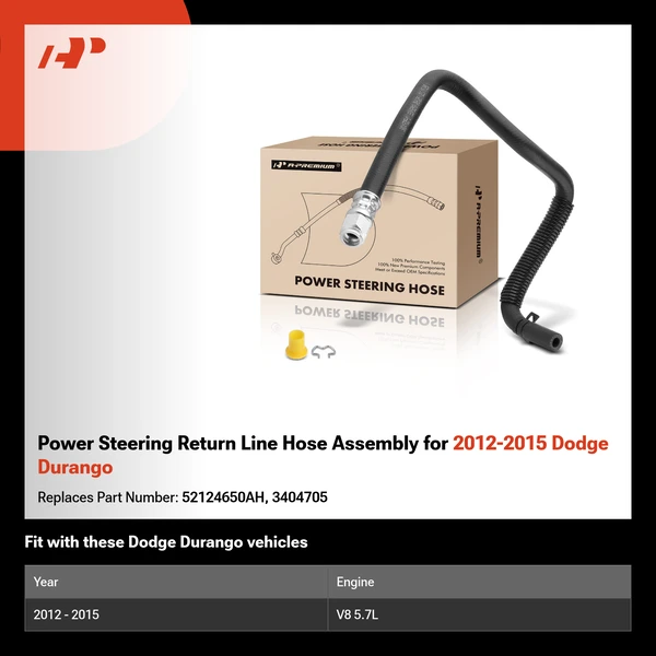 Power Steering Return Line Hose Assembly for 2012-2015 Dodge Durango