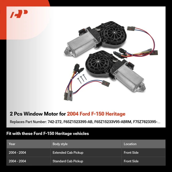 2 Pcs Window Motor for 2004 Ford F-150 Heritage
