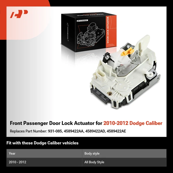 Front Passenger Door Lock Actuator for 2010-2012 Dodge Caliber