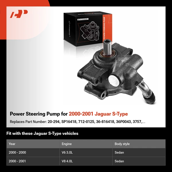 Power Steering Pump for 2000-2001 Jaguar S-Type