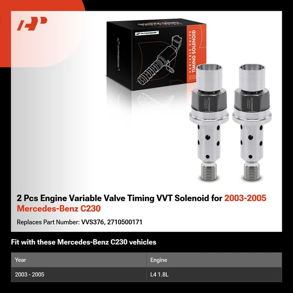 2 Pcs Engine Variable Valve Timing VVT Solenoid for 2003-2005 Mercedes-Benz C230