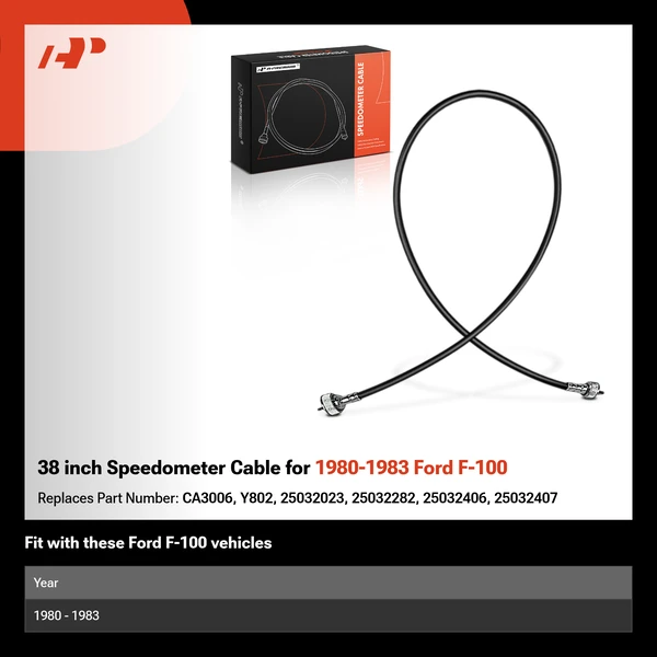 38 inch Speedometer Cable for 1980-1983 Ford F-100