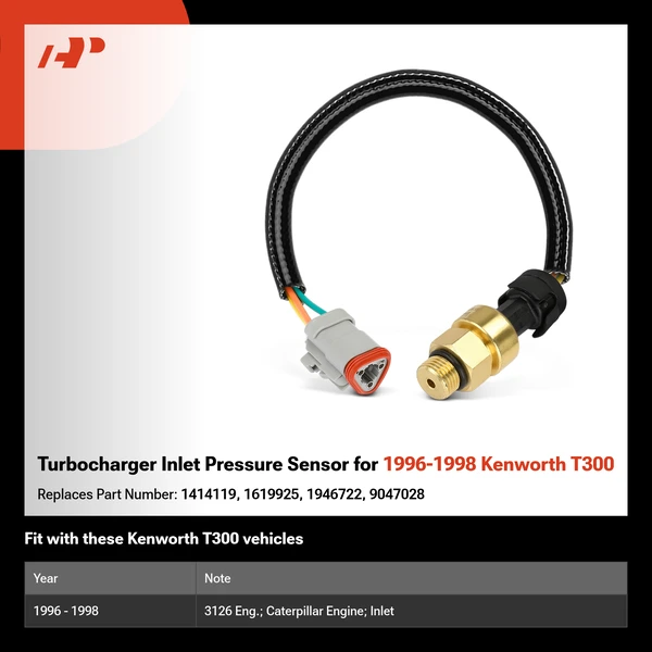 Turbocharger Inlet Pressure Sensor for 1996-1998 Kenworth T300