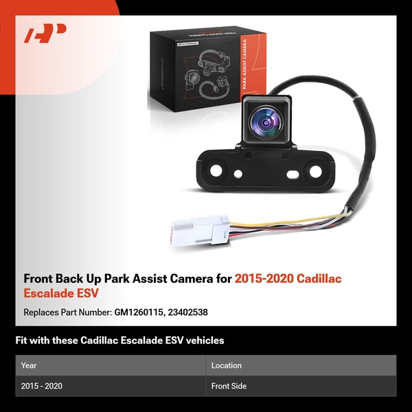 Front Back Up Park Assist Camera for 2015-2020 Cadillac Escalade ESV