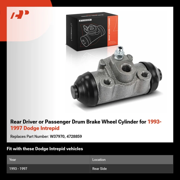 Rear Driver or Passenger Drum Brake Wheel Cylinder for 1993-1997 Dodge Intrepid