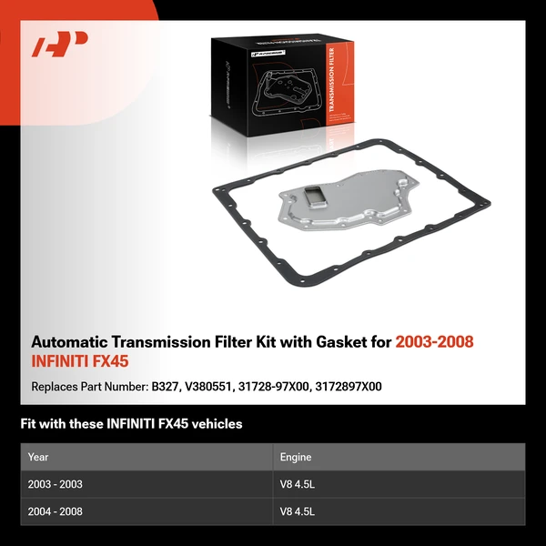 Automatic Transmission Filter Kit with Gasket for 2003-2008 INFINITI FX45