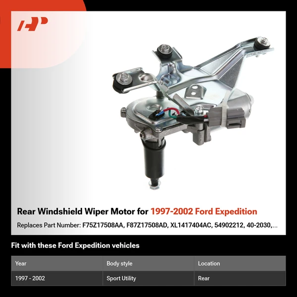 Rear Windshield Wiper Motor for 1997-2002 Ford Expedition