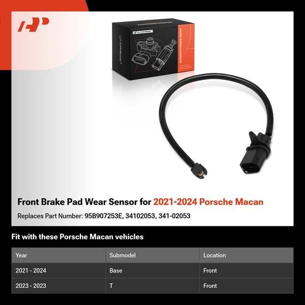Front Brake Pad Wear Sensor for 2021-2024 Porsche Macan