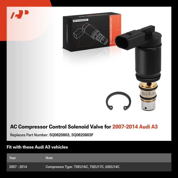 AC Compressor Control Solenoid Valve for 2007-2014 Audi A3