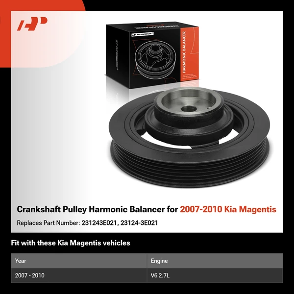 Crankshaft Pulley Harmonic Balancer for 2007-2010 Kia Magentis