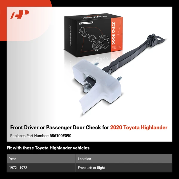 Front Driver or Passenger Door Check for 2020 Toyota Highlander