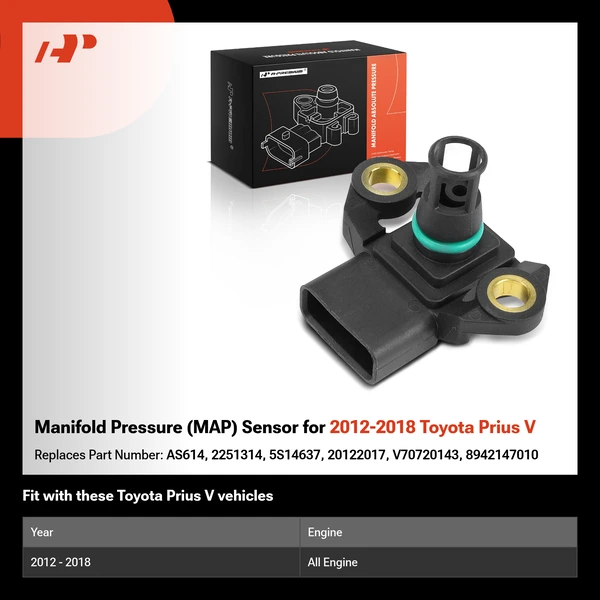 Manifold Pressure (MAP) Sensor for 2012-2018 Toyota Prius V