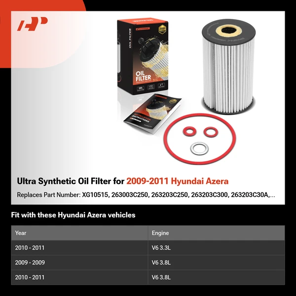 Ultra Synthetic Oil Filter for 2009-2011 Hyundai Azera