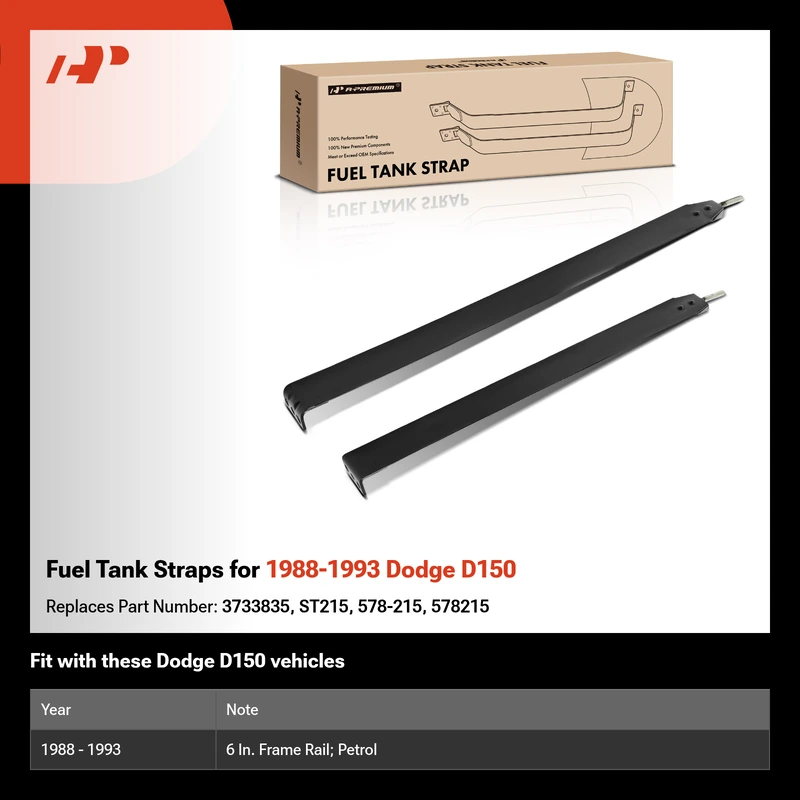 Fuel Tank Straps for 1988-1993 Dodge D150