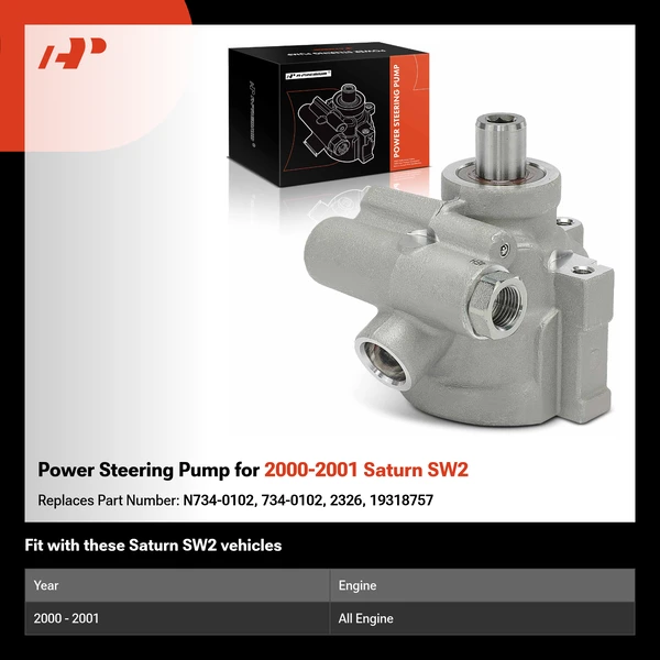 Power Steering Pump for 2000-2001 Saturn SW2