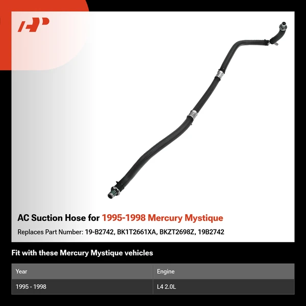 AC Suction Hose for 1995-1998 Mercury Mystique