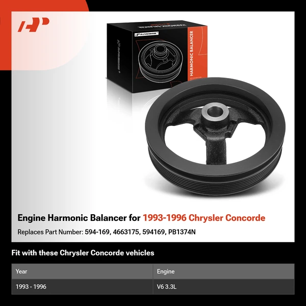 Engine Harmonic Balancer for 1993-1996 Chrysler Concorde