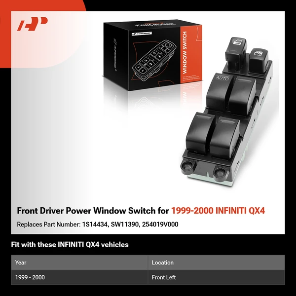 Front Driver Power Window Switch for 1999-2000 INFINITI QX4