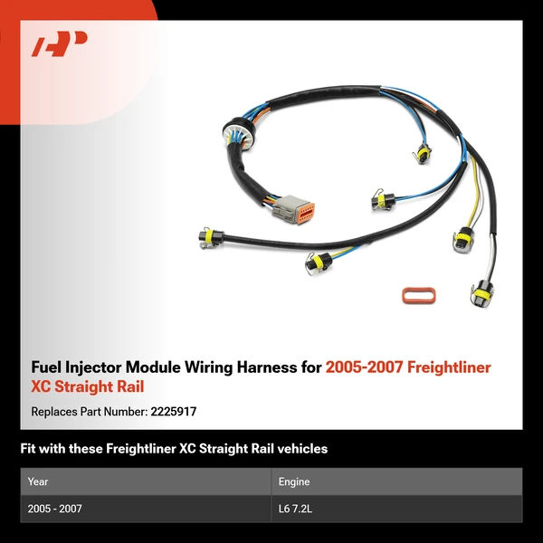 Fuel Injector Module Wiring Harness for 2005-2007 Freightliner XC Straight Rail